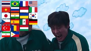 "PLAYER 001 GETS ANGRY" in different languages