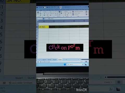 How To Data Entry Form In Excel. #shorts #excel #exceltips #exceltutorial