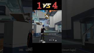 Impossible 1 vs 4 CLUTCH  #shorts#freefire#gwkaran