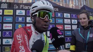 Biniam Girmay - Interview at the start - Ronde van Vlaanderen 2025