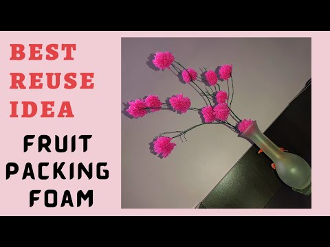 Fruit foam net wrapper craft | fruit packing foam net | best out of waste | DIY [Reuse Ideas]