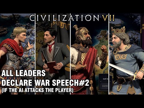 CIVILIZATION 7 DECLARE WAR SPEECH#2 (If the AI Attacks the Player) | ALL LEADERS (4K)