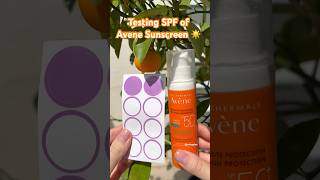 Avene Sun ☀️ 50+ High Protection Fluid SPF Test Revealed #shorts #skincare #sun