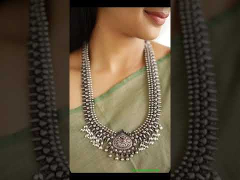 Antique Silver Necklace Designs Ideas!Silver Necklace!#silvernecklacedesigns#shorts#UNIQUEWORLD