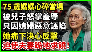75歲的母親被兒子掌摑，只因他相信了妻子的謊言。那一刻她決心反擊，最終讓兒子媳婦跪地痛哭求饒。#故事 #晚年心语 #老年故事 #情感故事 #晚年生活 #生活經驗 #晚年幸福