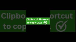 Excel Clipboard Shortcut to Copy Data