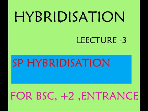 HYBRIDISATION LECTURE -3.SP HYBRIDISATION FOR BSC,+2, ENTRANCE ,IIT JAM,JEE, NEET, NISER,CSIR,GATE