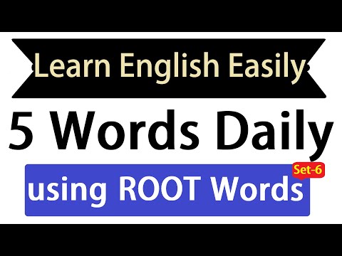Learn 5 English Words a day using root words | Daily Vocabulary Dose to speak english fluently Set 6