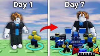 I Spent A Week In Roblox Doomspire Defense