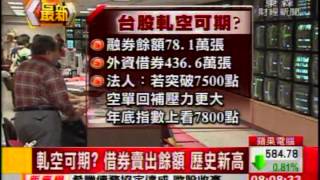 軋空可期! 借券賣出餘額 歷史新高