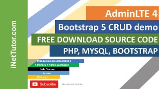 AdminLTE 4 Bootstrap 5 CRUD demo