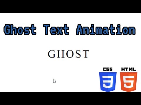 How to Create Ghost Text Animation on Hover using HTML  CSS?