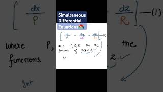 Simultaneous Differential Equations #math #differentialequations #shorts #english #education