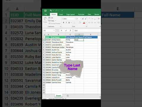 Flash Fill MS Excel