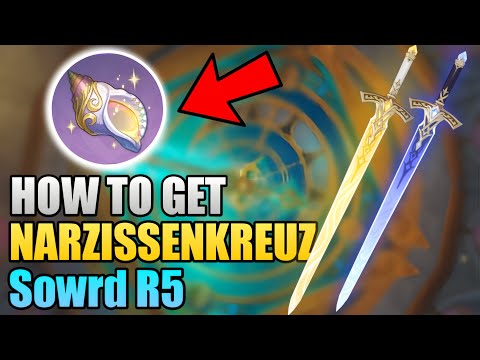 How to Get the Sword of Narzissenkreuz & Refinement 5 - Genshin 4.2