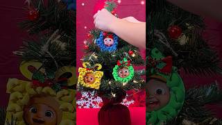 Easy CoComelon Christmas Crafts! DIY Ornaments 1-2-3🎄! #cocomelon #shorts