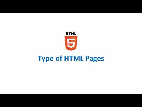 Types of HTML Pages