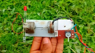 How to make Dc motor project with led light .best project