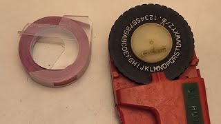 Dymo Label Maker Embossed Print