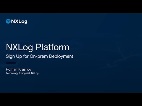 NXLog Platform: Signing up