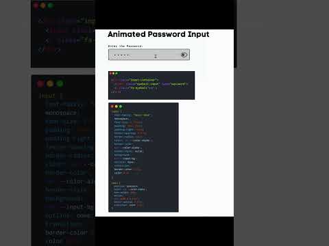 Creating an Animated Password Input with HTML and CSS | Dynamic Login Design Tutorial 🎨🔒