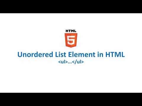 Unordered List Element in HTML
