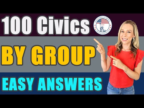 U.S. Citizenship Official USCIS 100 Civics Questions 2008 version BY GROUP