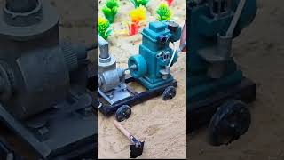 diy tractor mini well water pump diesel engine science project |#shorts #keepvilla