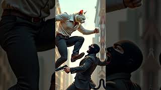 Cat Fight VS Police | #cat  #cutespets#cute #funny  #cutecat #cuteanimal #trading #ai #cutepet