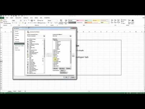 How to enable the Developer tab by excelquicktips