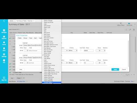 Applying Highlighting in Smart View Reports
