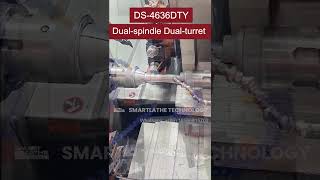 Our Dual-spindle Dual-turret CNC Lathe. l DS-4636DTY with automatic load and unload system.