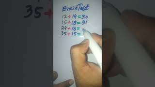 Brain math test challenge #testandlearn #mathtest #mathstricks #braintestsolution #mathquiz