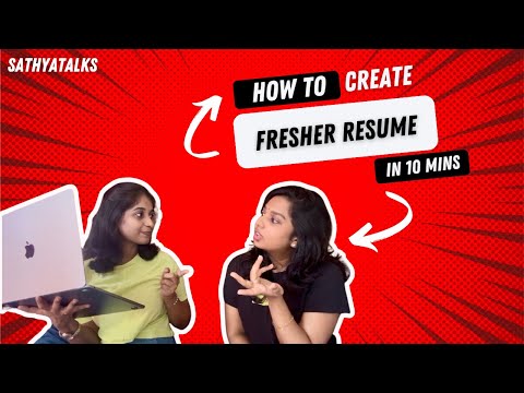How to create a Fresher Resume in 10 Minutes | Freshers resume