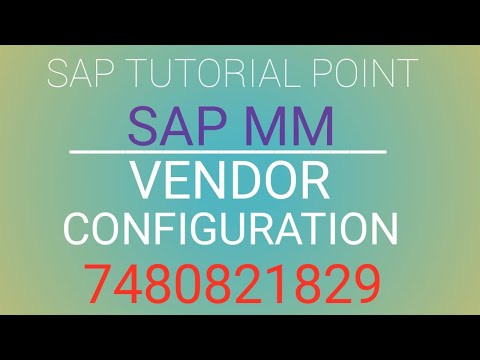 VENDOR CONFIGURATION @Saptutorialofficial
