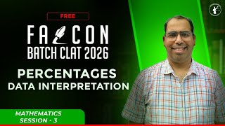 Percentages Part 3 Masterclass | Quantitative Techniques Maths Session 2 | CLAT Free Coaching 2026