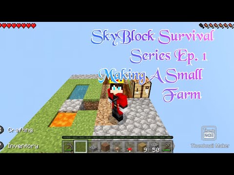 SkyBlock Survival Series Ep. 1 Making A Small Farm
