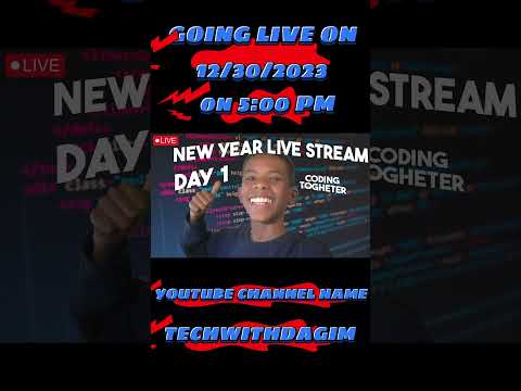 Going Live On 12/30/2023!!