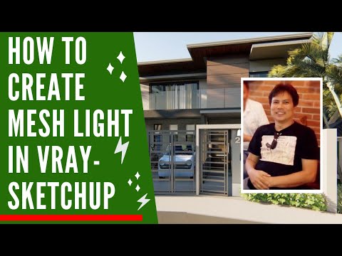Vray Sketchup: How To Create Mesh Light