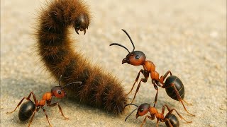 Ants Attack Giant Caterpillar | Incredible Macro Battle