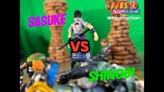 Sasuke vs Hidden Leaf Shinobi | Naruto stop motion animation |