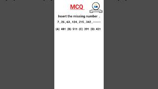 MCQ-82| #numberseries #maths #mcq #mathmcq #mcqshorts #ytshorts #shortsfeed #shortsvideo #education