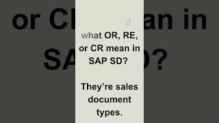 Sales Document Types SAP SD #sap  #sapsd  #sapforbeginners  #erp  #learnsap #sapshorts #saptraining