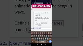 CSS Transformation by building a Penguin step 95 #ytshorts#youtubeshorts#freecodecamp #htmlcss#reels
