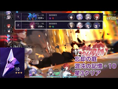 【崩壊スターレイル】裏庭10｜無凸刃・姫子パーティ｜星3クリア