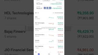 My stock portfolio/ 01.12.23 #shorts #portfolio #investment #irfc #hcltech  #groww /LongTermInvestor