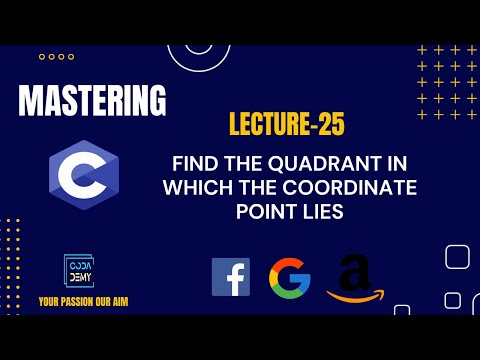 Mastering C : Find the quadrant in which the coordinate point lies|@Codademy #cprogramming #bengali