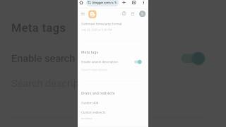 How To Blogger SEO Setting On 2025 #shorts