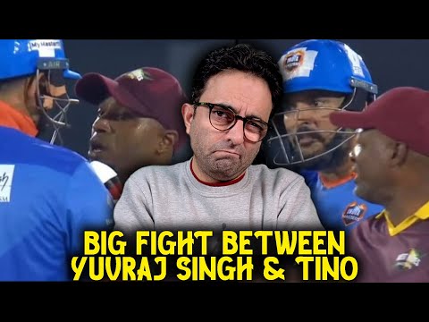 Yuvraj Singh and Tino Best engage in heated exchange during IML 2025 final