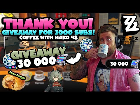 THANK YOU! 30 000 Polychrome Giveaway for Hitting 3000 Subs! | Zenless Zone Zero | Coffee w Hako 48